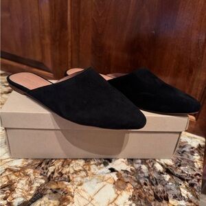 New in box, Madewell, Remi Mule, Black Suede, Size 8